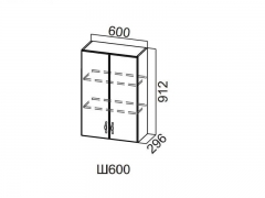 Шкаф навесной 600 Ш600-912 912х600х296мм Прованс